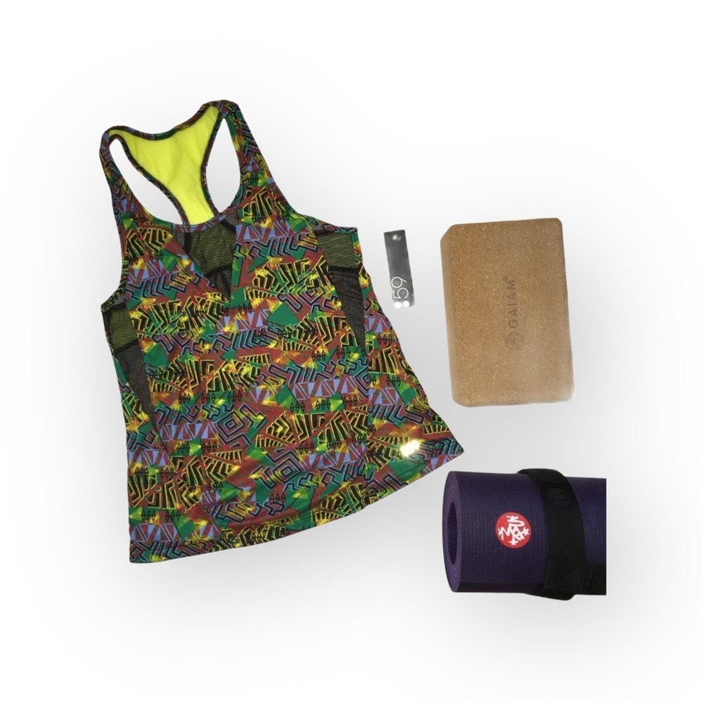new Splits59 ϟ Sabrina Performance Athletic Tank ϟ Utopia Multi Color Print ϟ XS - Picture 4 of 16